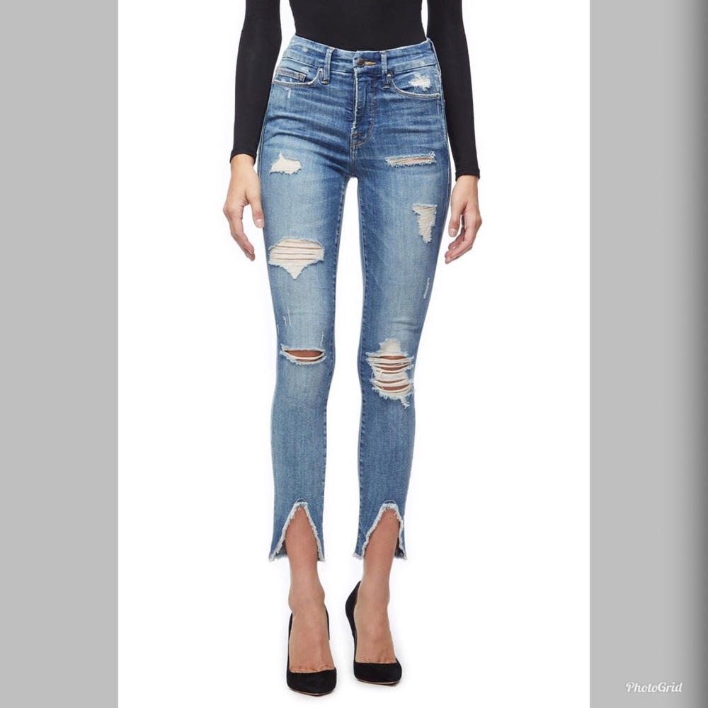 GA Good legs fray front triangle Blue 218